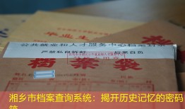 湘乡市档案查询系统：揭开历史记忆的密码箱