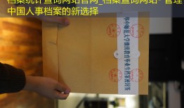 档案统计查询网站官网_档案查询网站- 管理中国人事档案的新选择