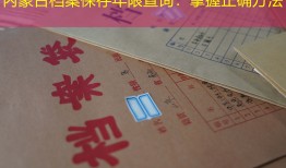 内蒙古档案保存年限查询：掌握正确方法