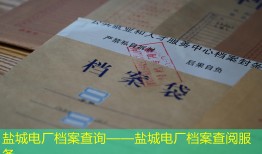 盐城电厂档案查询——盐城电厂档案查阅服务