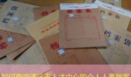 如何查询清远市人才中心的个人人事档案