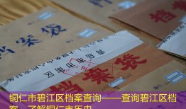 铜仁市碧江区档案查询——查询碧江区档案，了解铜仁市历史。