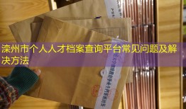 滦州市个人人才档案查询平台常见问题及解决方法