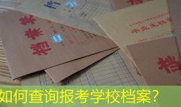 如何查询报考学校档案？