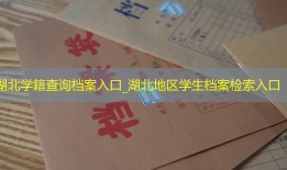 湖北学籍查询档案入口_湖北地区学生档案检索入口