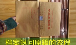 档案退回原籍的流程