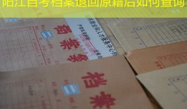 阳江自考档案退回原籍后如何查询