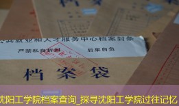 沈阳工学院档案查询_探寻沈阳工学院过往记忆