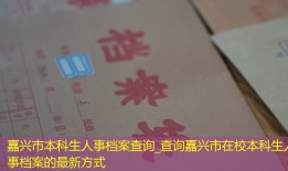 嘉兴市本科生人事档案查询_查询嘉兴市在校本科生人事档案的最新方式