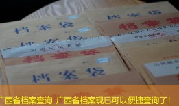 广西省档案查询_广西省档案现已可以便捷查询了！