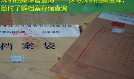 深圳档案保管查询——探寻深圳档案宝库，随时了解档案存储查询