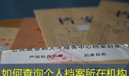 如何查询个人档案所在机构