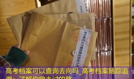 高考档案可以查询去向吗_高考档案随踪追溯：了解你曾走过的路。