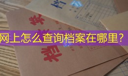 网上怎么查询档案在哪里？