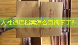 人社通查档案怎么查询不了？