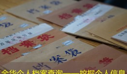 金华个人档案查询——挖掘个人信息