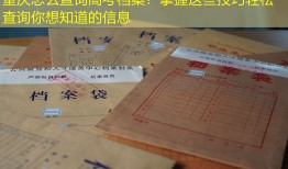 重庆怎么查询高考档案？掌握这些技巧轻松查询你想知道的信息