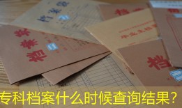 专科档案什么时候查询结果？
