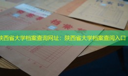 陕西省大学档案查询网址：陕西省大学档案查阅入口