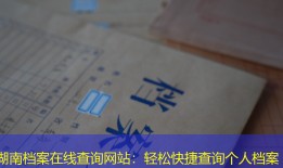 湖南档案在线查询网站：轻松快捷查询个人档案