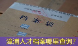 漳浦人才档案哪里查询？