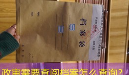 政审需要查阅档案怎么查询？