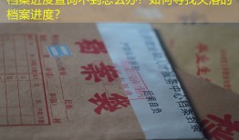 档案进度查询不到怎么办？如何寻找失落的档案进度？