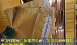 高校档案去向在哪里查询？如何查询高校档案的存放位置？