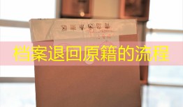 档案退回原籍的流程