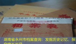 湖南省永州市档案查询：发掘历史记忆，探究绵长岁月