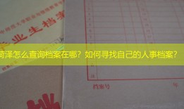 菏泽怎么查询档案在哪？如何寻找自己的人事档案？