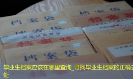 毕业生档案应该在哪里查询_寻找毕业生档案的正确去处