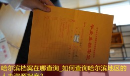 哈尔滨档案在哪查询_如何查询哈尔滨地区的人力资源档案？