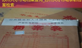 苏州人才市场档案查询_苏州人才市场求职档案检索