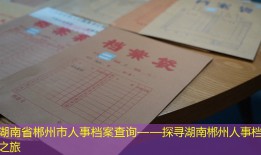 湖南省郴州市人事档案查询——探寻湖南郴州人事档案之旅