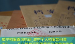 咸宁档案查询电话_咸宁个人档案如何查询？——个人档案退回原籍后如何查询指南