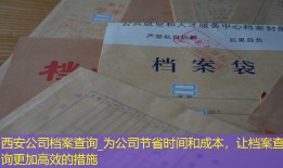 西安公司档案查询_为公司节省时间和成本，让档案查询更加高效的措施